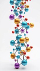 Bright, colorful glass beads for jewelry and fashion decorations isolated on a white background