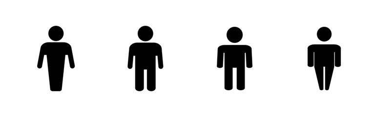 Man icon set. male icon vector. human symbol