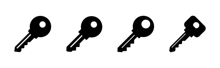 Key icon set. Key vector icon. Key symbol