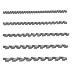 Obraz premium Horizontal tube shapes. Metallic pipe strokes. Glossy vector stripes. Shiny bar symbols.