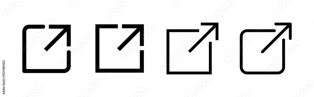 Poster external link icon set. link icon vector. hyperlink symbol