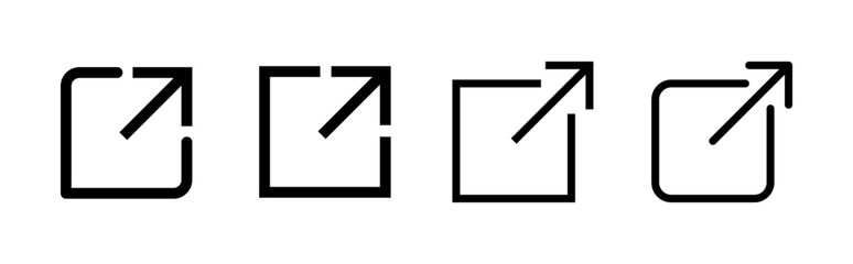 External link icon set. link icon vector. hyperlink symbol