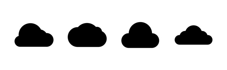 Cloud icon set. cloud vector icon