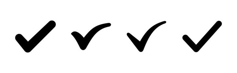 Check mark icon set. Check mark icon. Tick mark symbol vector