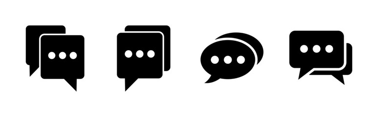 Chat icon set. speech bubble icon. comment icon vector. message. contact us