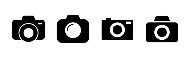 Camera icon set. photo camera icon. camera photography icon.