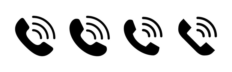 Call icon set. telephone icon vector. phone icon vector. contact us