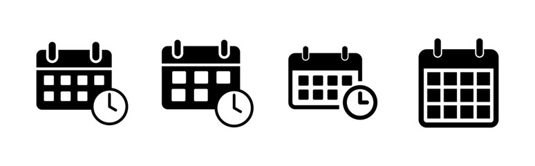 Calendar icon set. Calender symbol. calendar vector icon