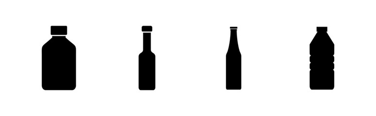 Bottle icon set. bottle vector icon
