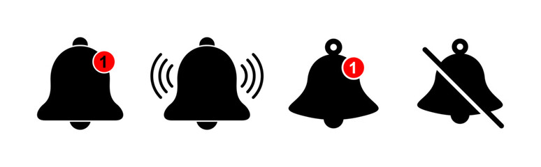 Bell Icon set. Notification icon for your web site design
