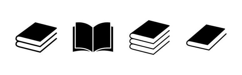 Book icon set. open book icon vector. ebook icon