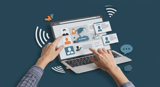 Online Education Technology Network Interface