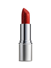Makeup item with shine effect on lipstick bullet, front-facing perspective, isolated on a Transparent background, PNG file.