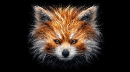 Obraz premium Fiery Red Panda Portrait