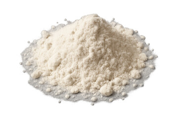 Small mound of flour creating soft shadows on a transparent background, perfect for food-related projects
