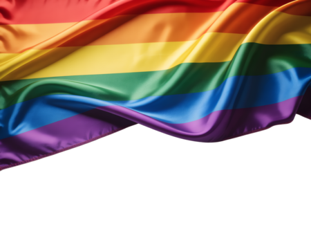 Celebrating LGBTQ+ Pride : A Vibrant Rainbow Flag Image Representing Diversity and Inclusion