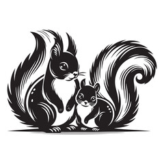 Two squirrels vector image