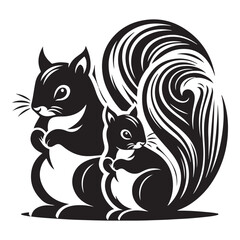 Two squirrel image vector 