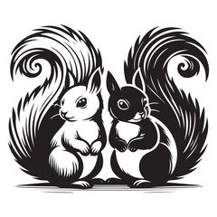 Two squirrels vector image