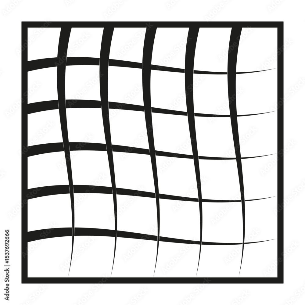 Poster grid structure icon. checkered pattern symbol. vector square layout. black white design.