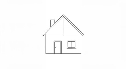 Outlined house drawing