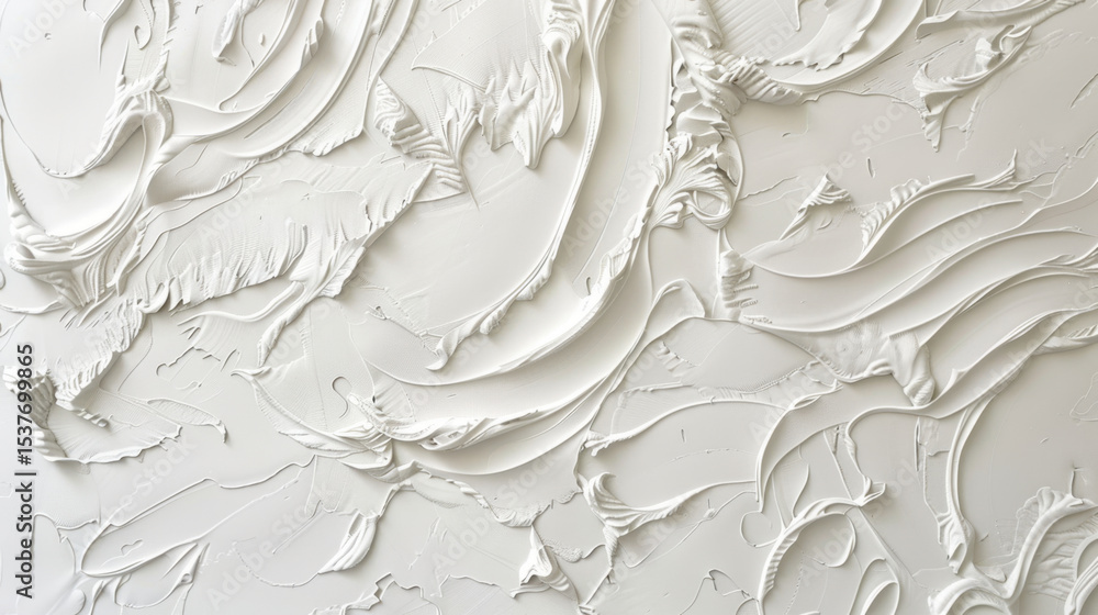 Poster textured white surface with gently curving embossed patterns creates visually appealing backdrop. sm