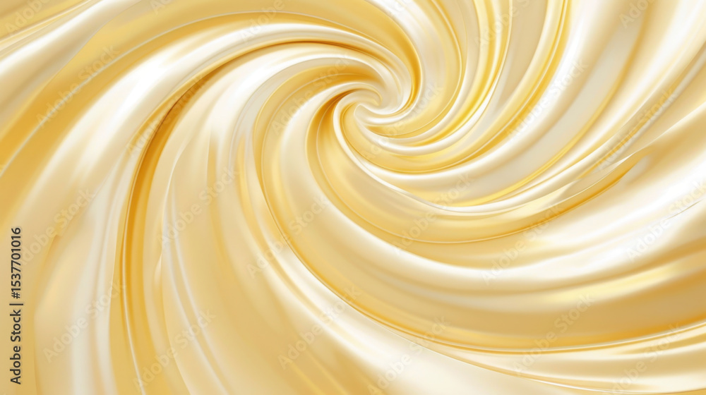Poster silky smooth fabric swirling in dynamic motion, creating mesmerizing golden spiral effect that capti