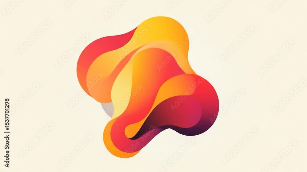 Aufkleber dynamic liquid gradient shapes animation for modern design and creative projects