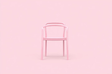 minimalist chair designed for  trends featuring striking bright pink accent on clean solid background