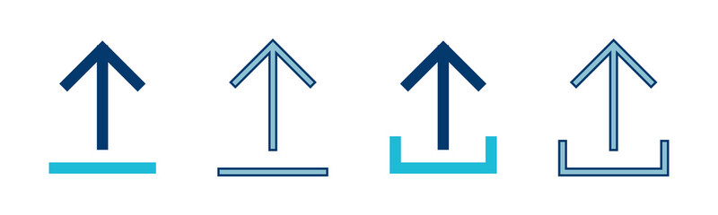 Upload icon vector isolated on white background. Upload sign icon. Upload button. Load symbol.