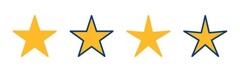 Star Icon vector isolated on white background. Star vector icon. Rating symbol