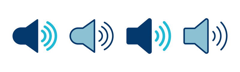 Speaker icon vector isolated on white background. Volume icon. Loudspeaker icon vector. Audio. Sound