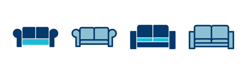 Sofa icon vector isolated on white background. sofa icon illustration. furniture