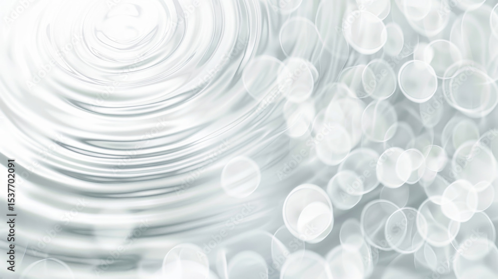 Aufkleber gentle circular ripple patterns expanding across smooth surface create serene atmosphere, enhanced b