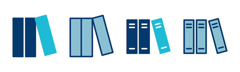 Library icon vector isolated on white background. Book icon vector