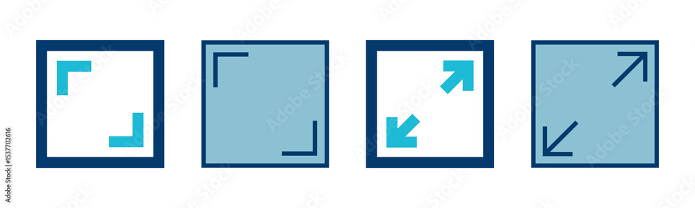 Poster fullscreen icon vector isolated on white background. expand to full screen icon. fullscreen sign ico