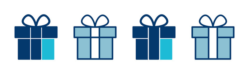Gift icon vector isolated on white background. gift vector icon.  birthday gift