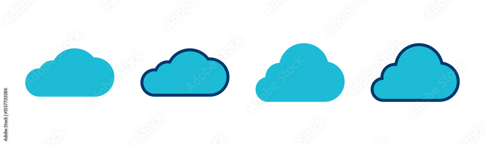 Poster cloud icon vector isolated on white background. cloud computing icon