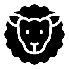 head of a sheep vector icon