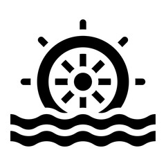 Obraz premium watermill vector icon