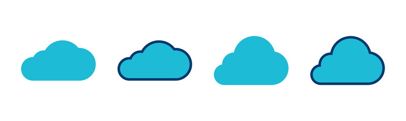 Cloud icon vector isolated on white background. cloud computing icon