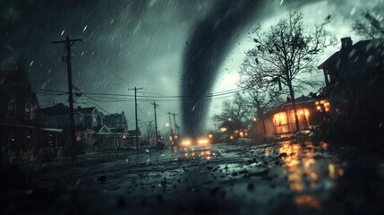 Tornado stormy night