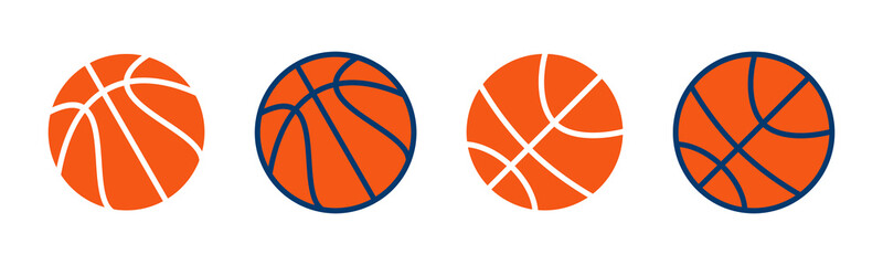 Basketball icon vector isolated on white background. Basketball ball icon. Basketball logo vector icon