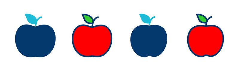 Apple icon vector isolated on white background. Apple vector icon.