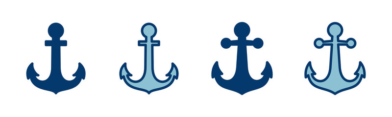 Anchor icon vector isolated on white background.Anchor symbol logo. Anchor marine icon.