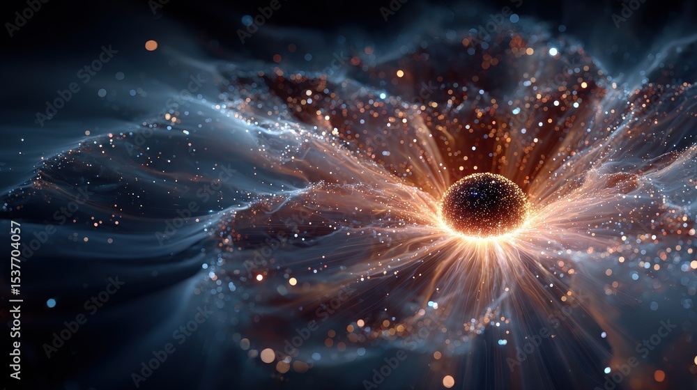 Canvas Prints abstract nebula explosion with light rays