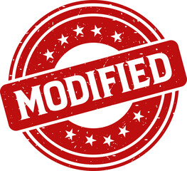 Modified red stamp, Round vintage rubber stamp