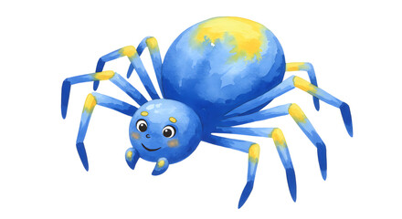 A cute cartoon spider illustration perfect for children's books and educational content