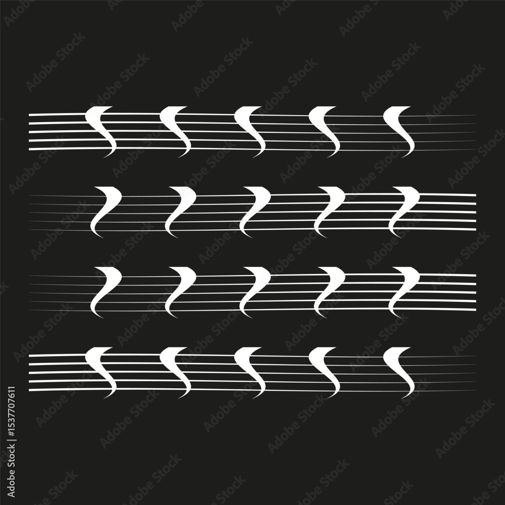 Poster abstract sound waves. dynamic rhythm lines. music audio pattern. vector digital equalizer.