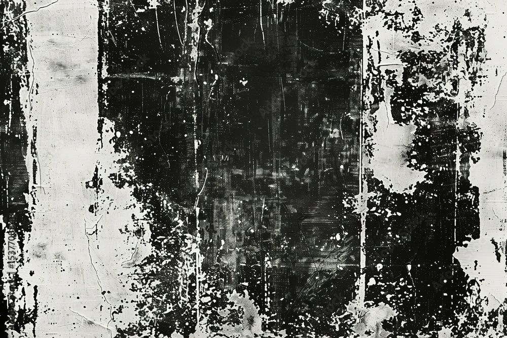 Aufkleber abstract monochromatic artwork with layered textures and dynamic surface contrasts
